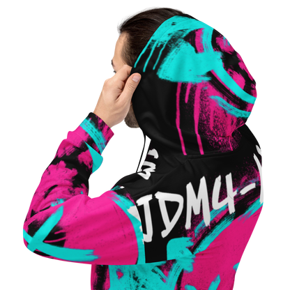 Unisex-Kapuzenpullover Allover JDM4-Life Graffiti