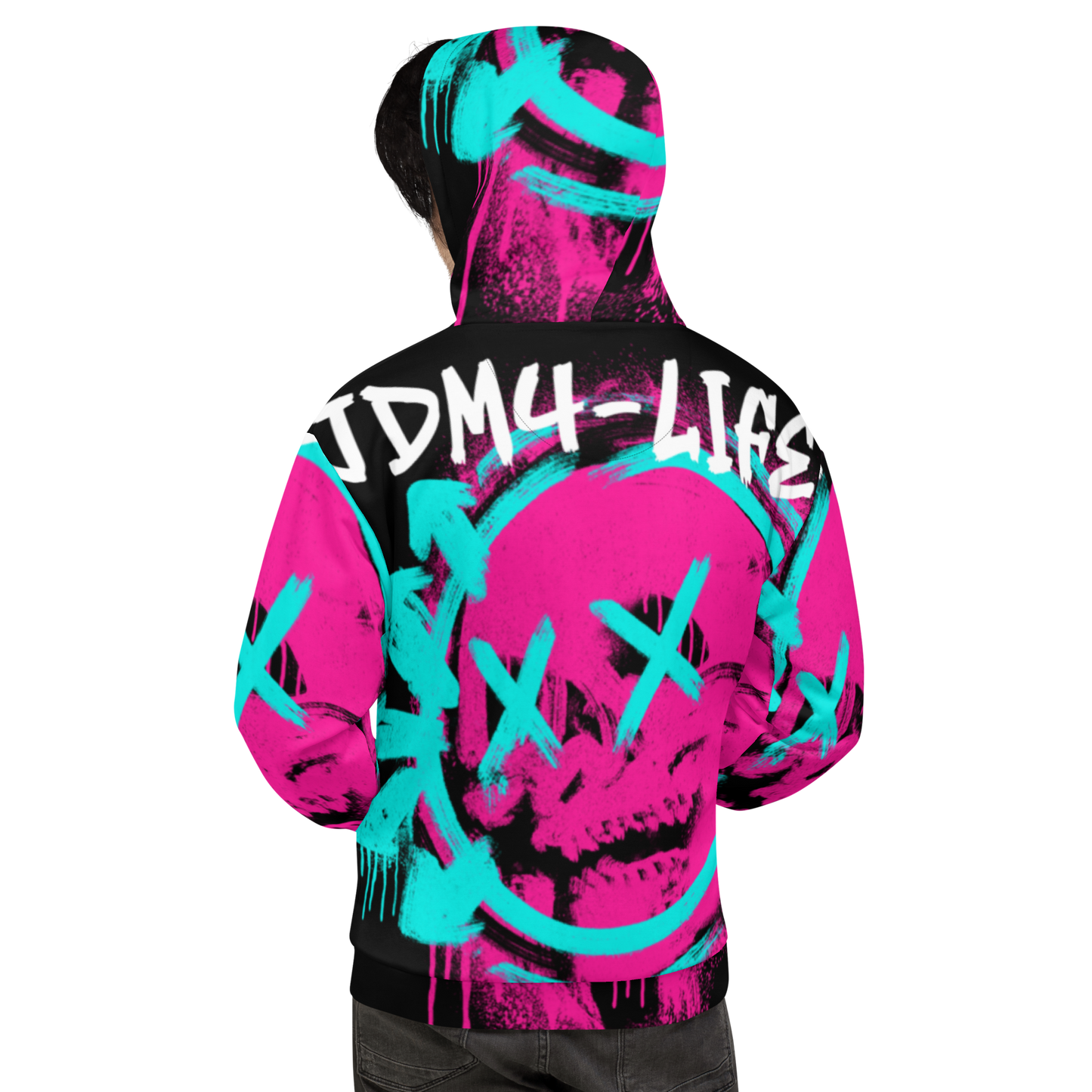 Unisex-Kapuzenpullover Allover JDM4-Life Graffiti