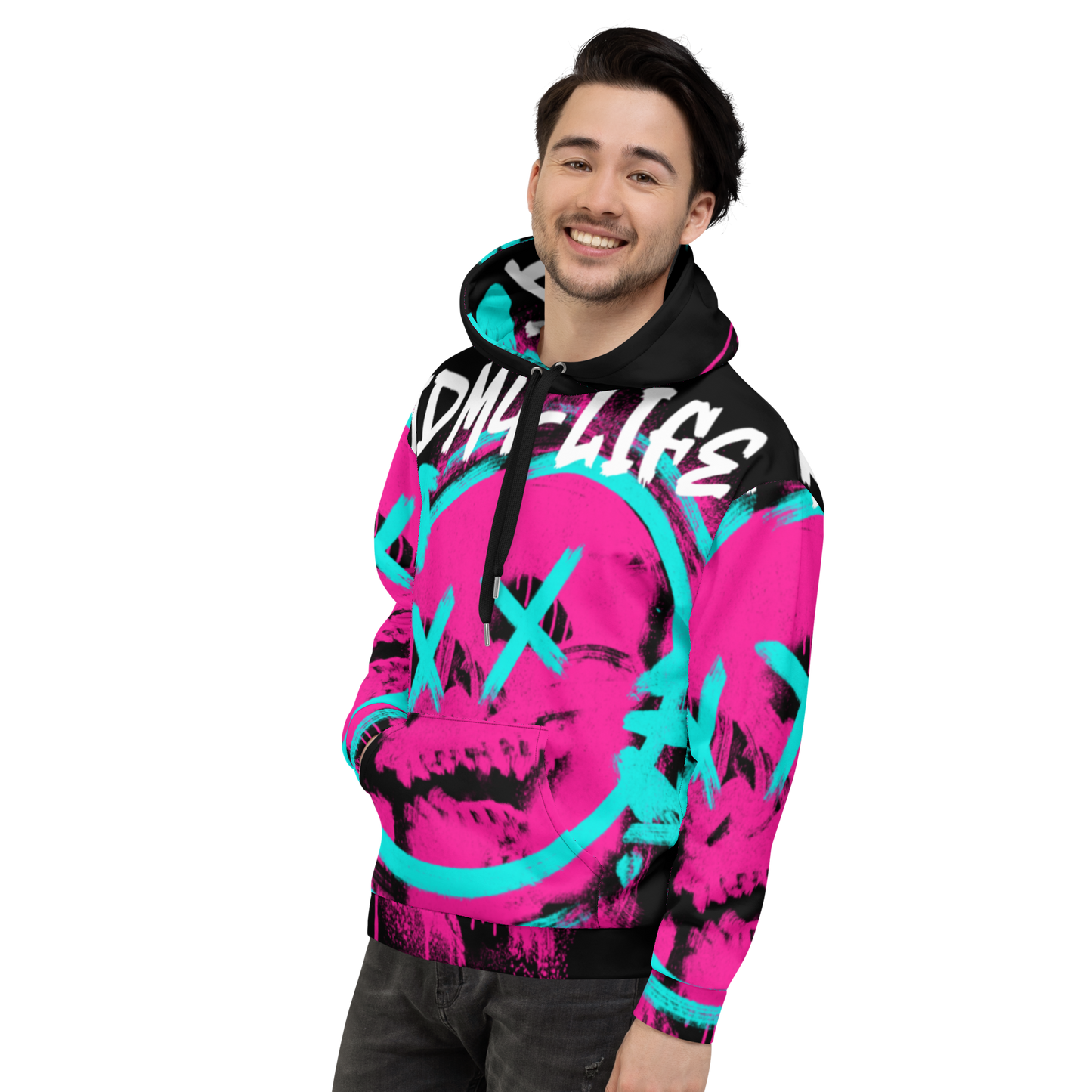 Unisex-Kapuzenpullover Allover JDM4-Life Graffiti