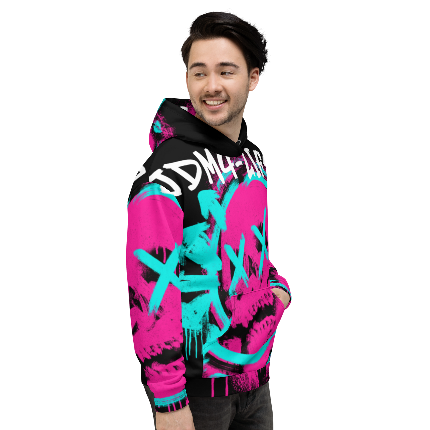 Unisex-Kapuzenpullover Allover JDM4-Life Graffiti