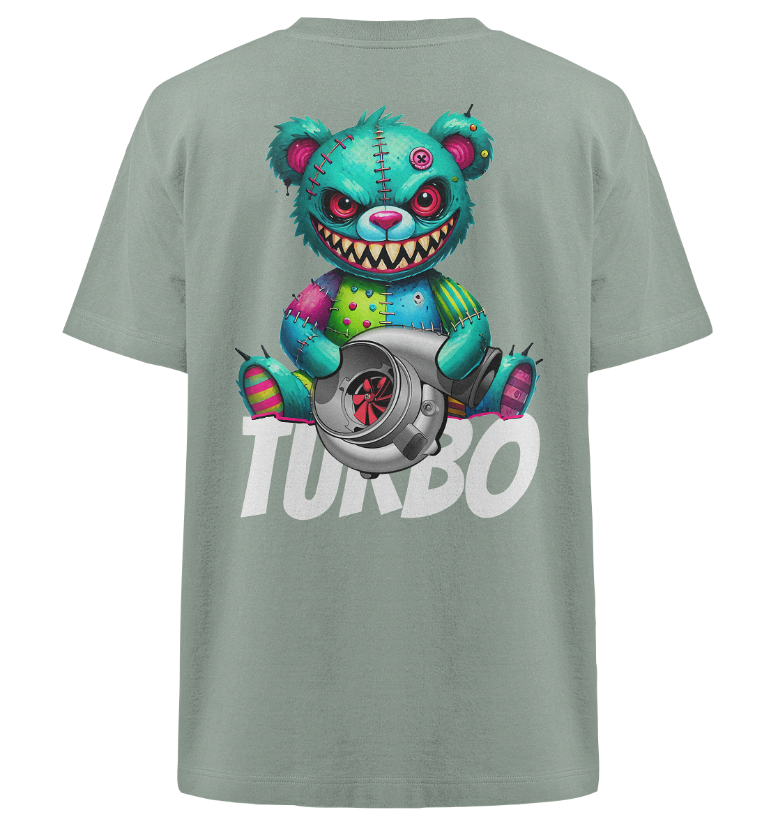 Zombie Turbo Teddy - Heavy Oversized Organic Shirt