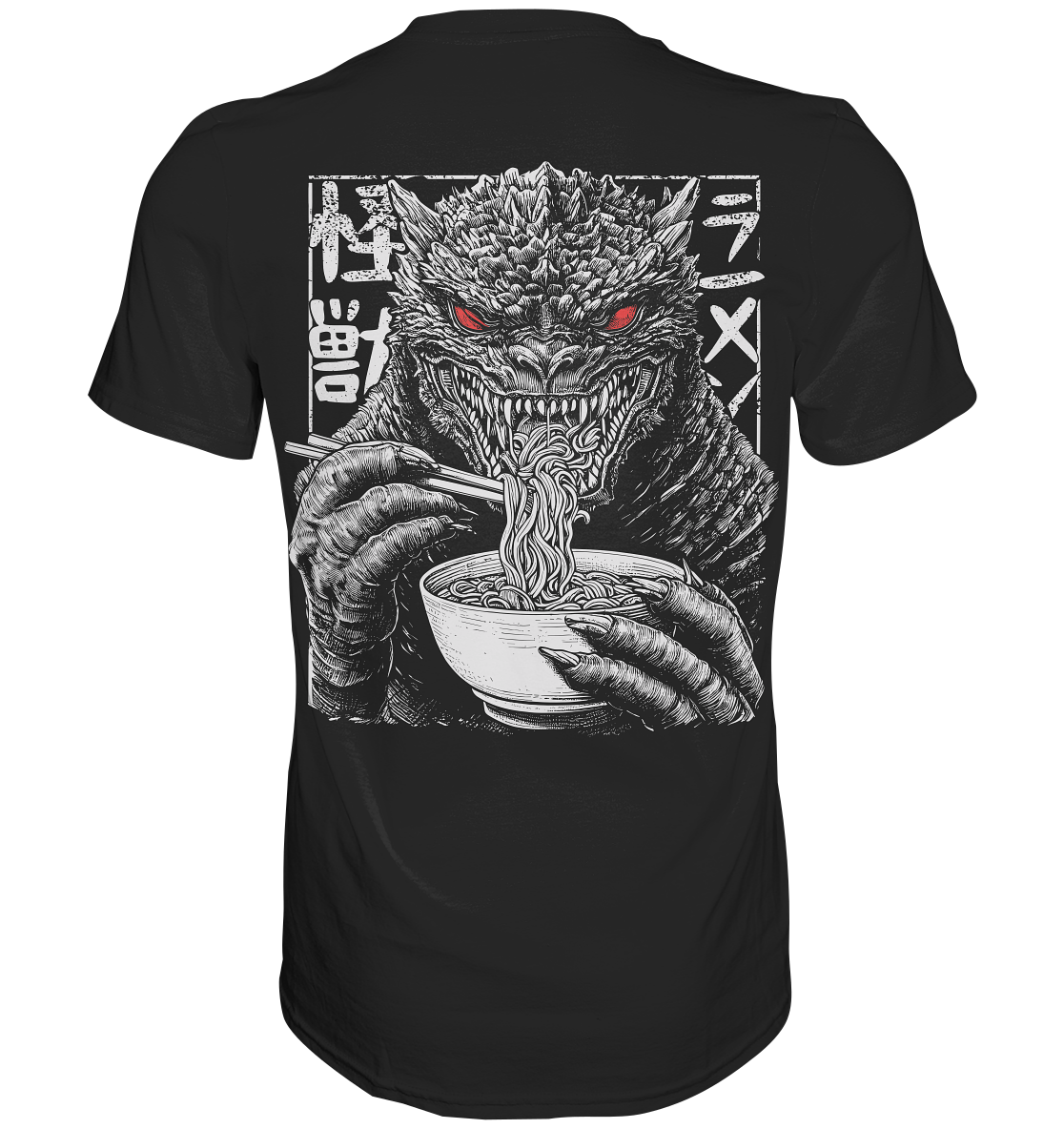 Kaiju eating Ramen - Premium Shirt
