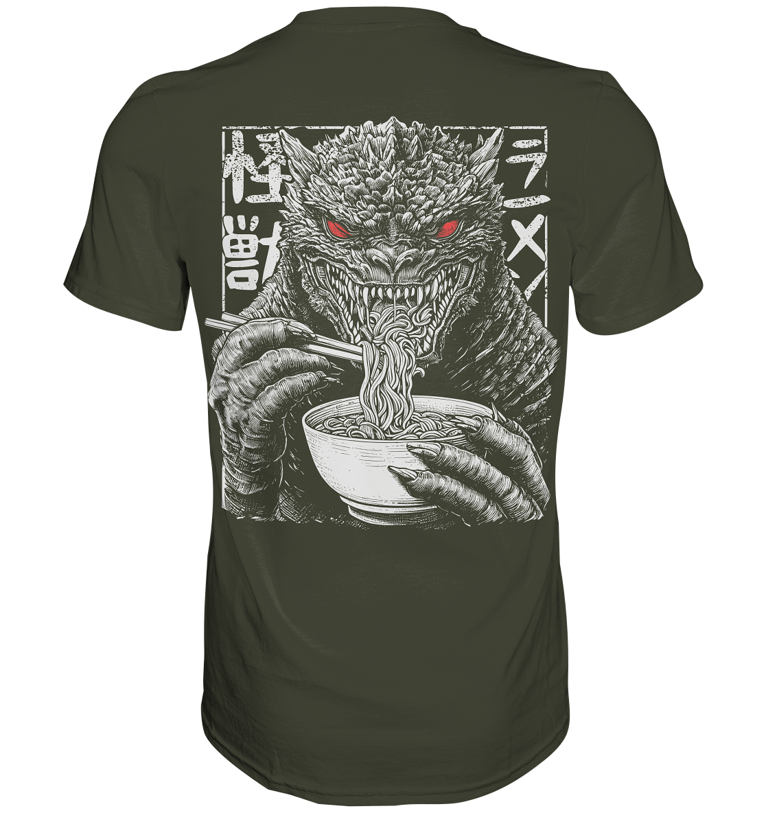 Kaiju eating Ramen - Premium Shirt