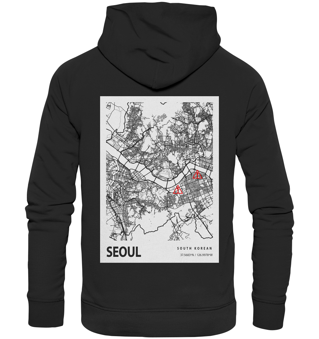 SEOUL Standorte  - Premium Unisex Hoodie