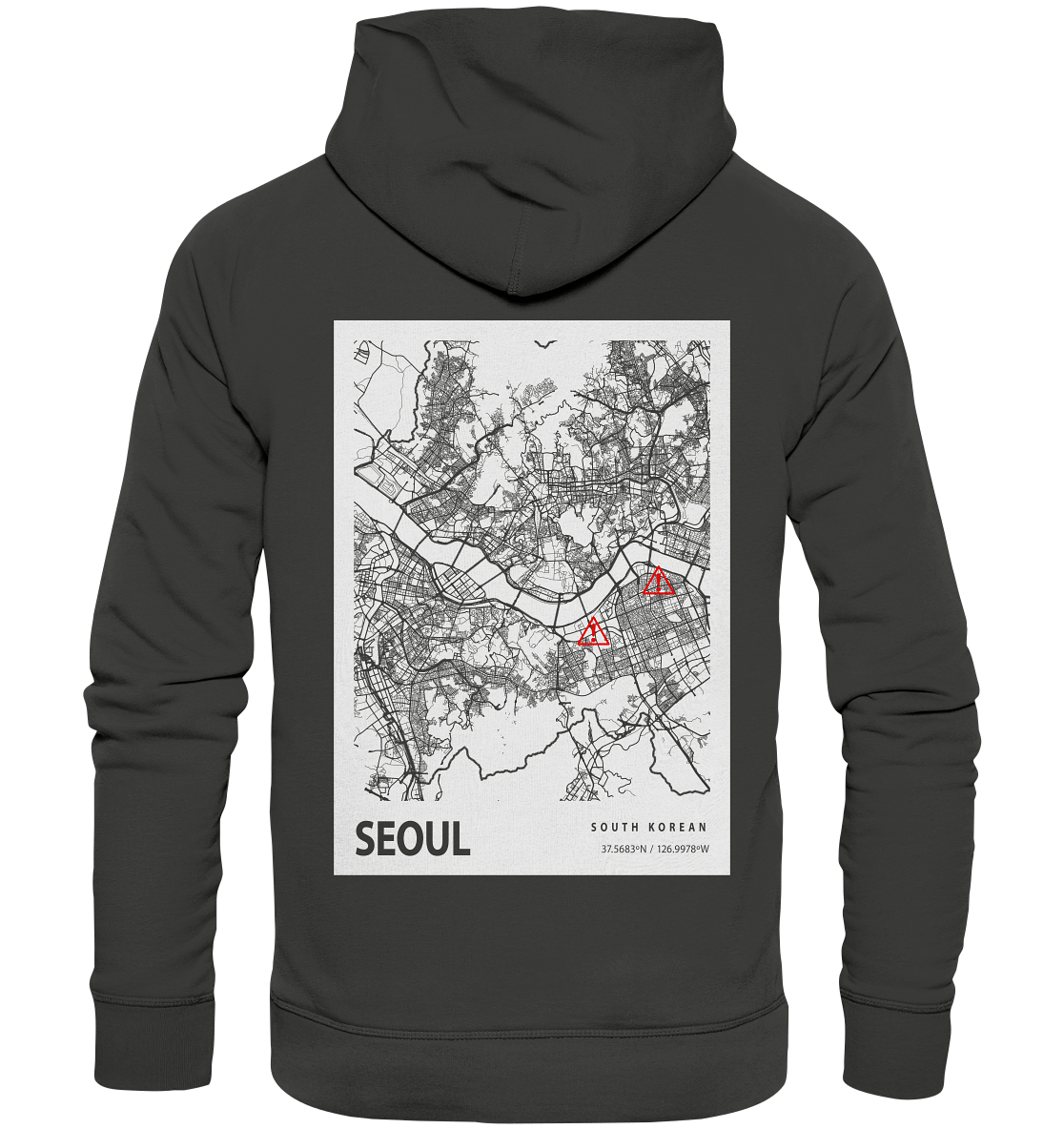 SEOUL Standorte  - Premium Unisex Hoodie