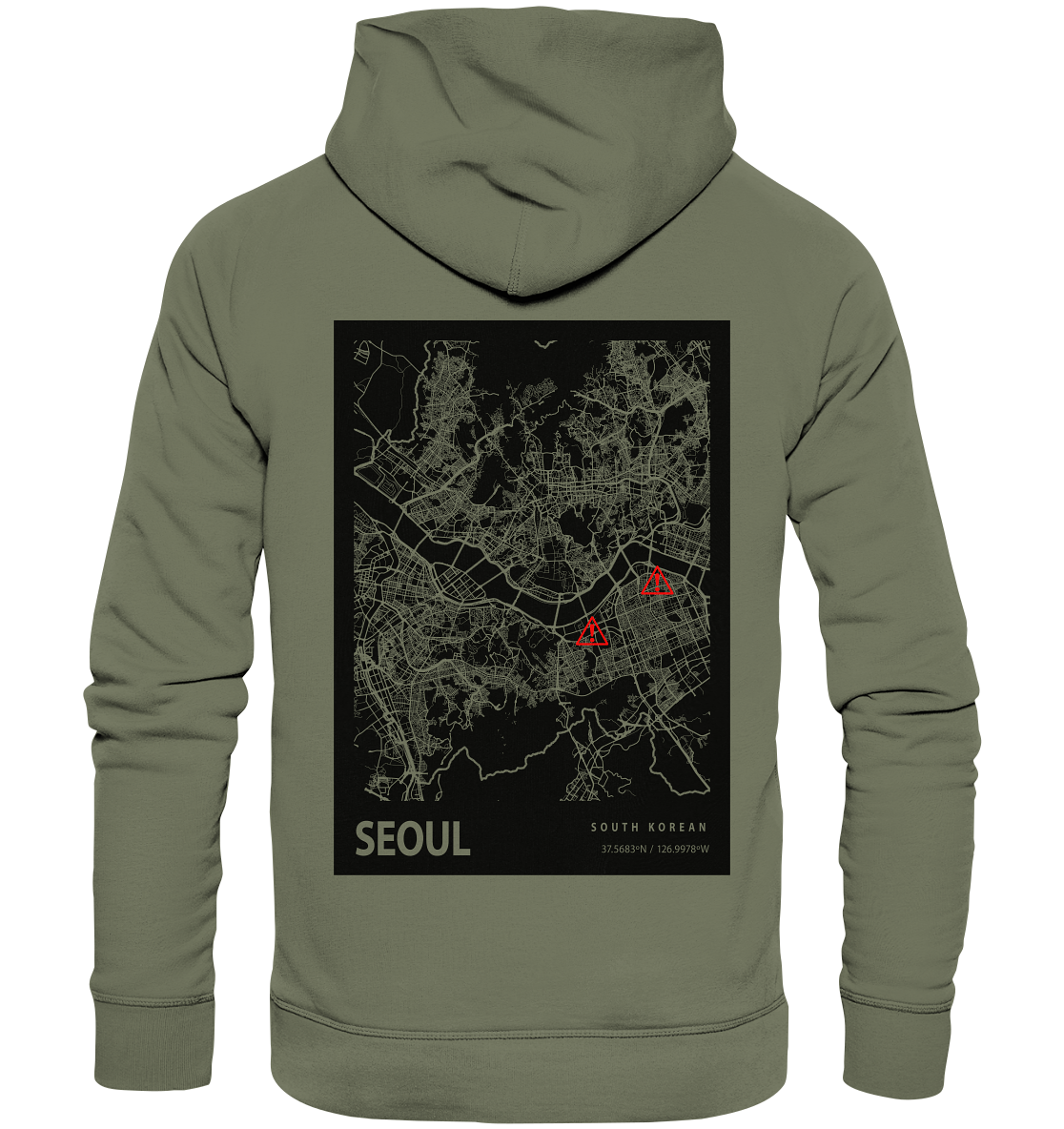 SEOUL Standorte  - Premium Unisex Hoodie