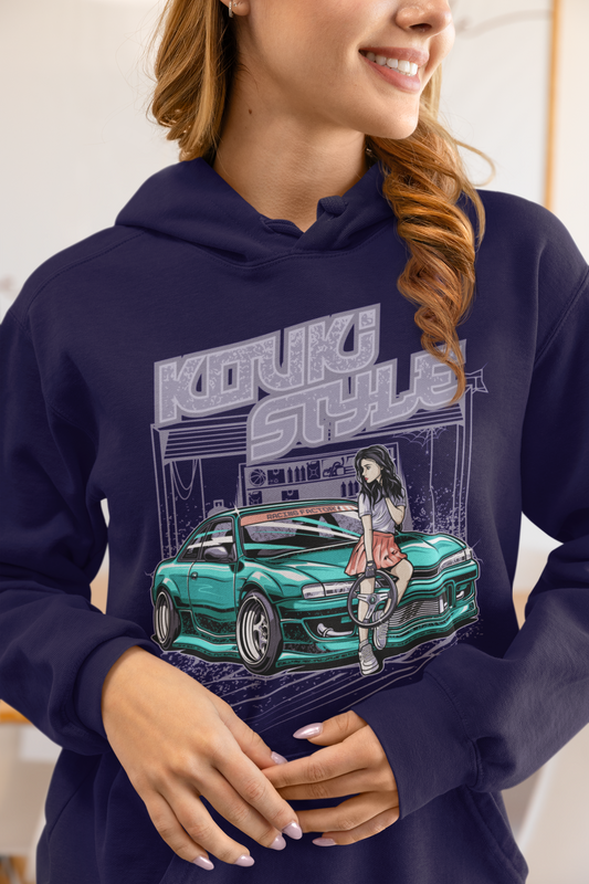 S14 Comic Garage  - Organic Fashion Hoodie