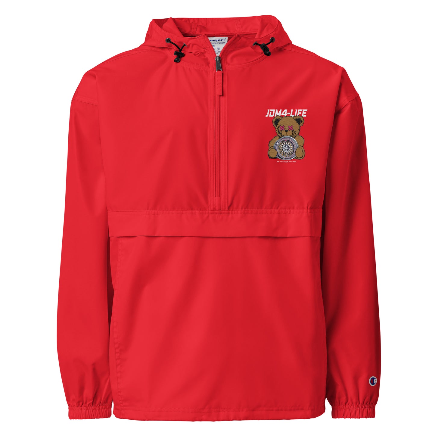 Bestickte, verstaubare Champion-Jacke JDM4-Life