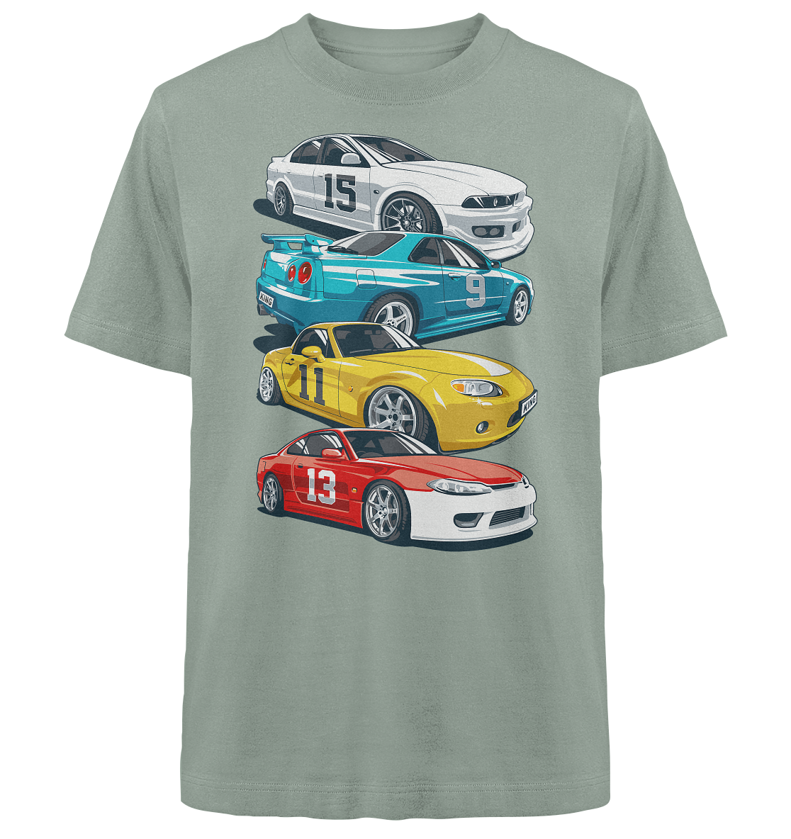 JDM Collage - Heavy Oversized Organic Shirt