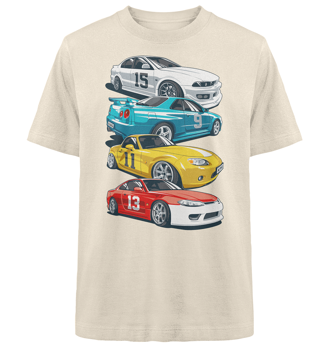 JDM Collage - Heavy Oversized Organic Shirt