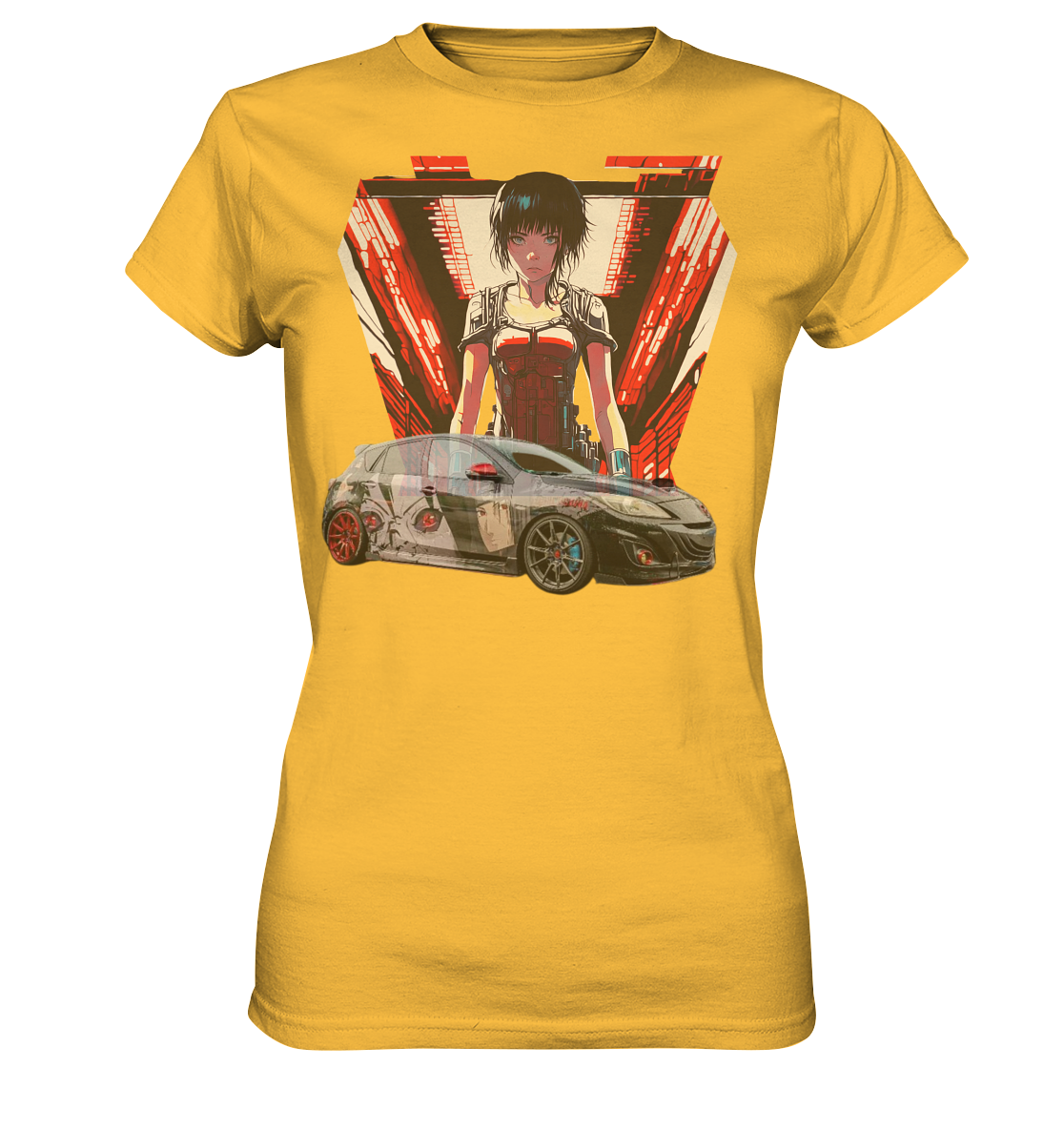 3 M P S Anime car  - Ladies Premium Shirt