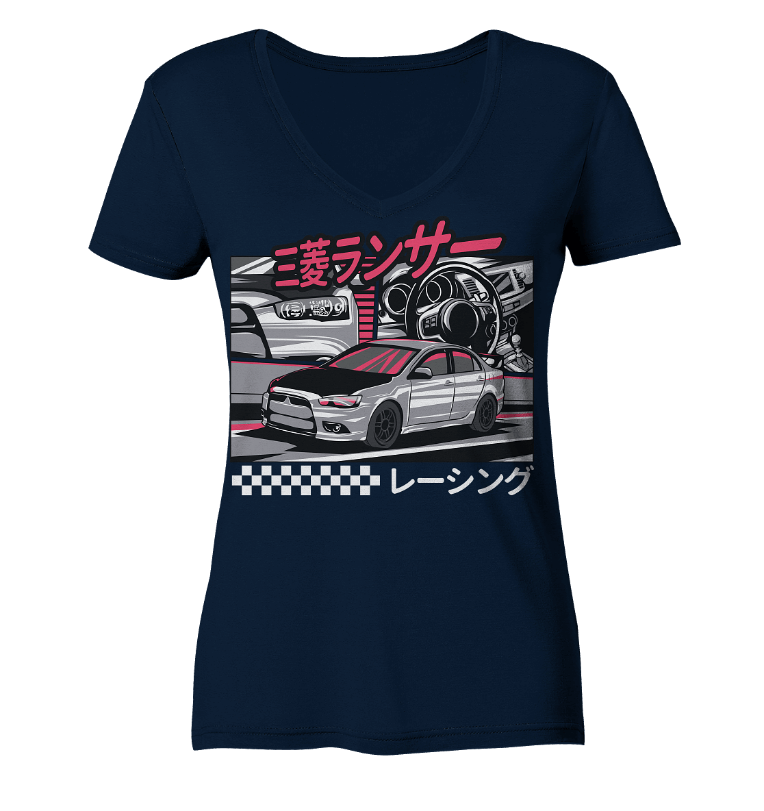 Lancer Collage - Ladies V-Neck Shirt
