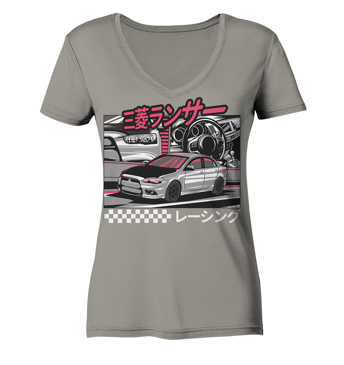 Lancer Collage - Ladies V-Neck Shirt