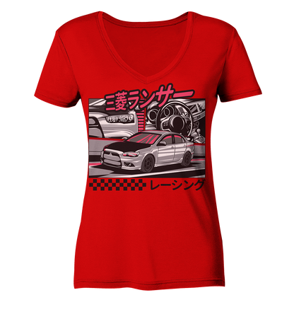 Lancer Collage - Ladies V-Neck Shirt