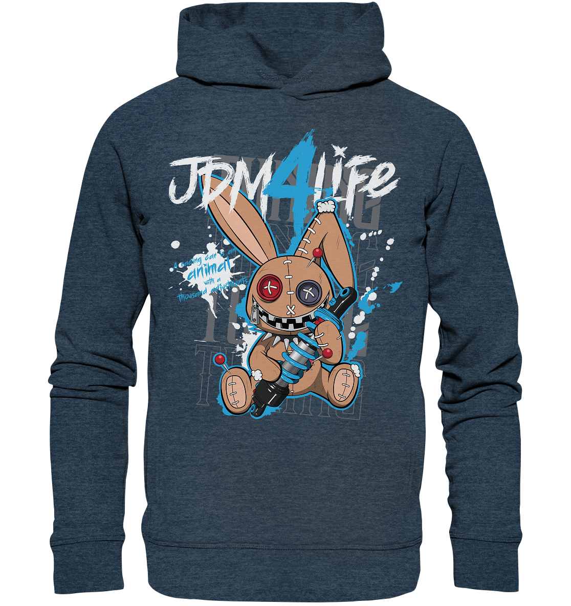 Static Bunny - Organic Fashion Hoodie