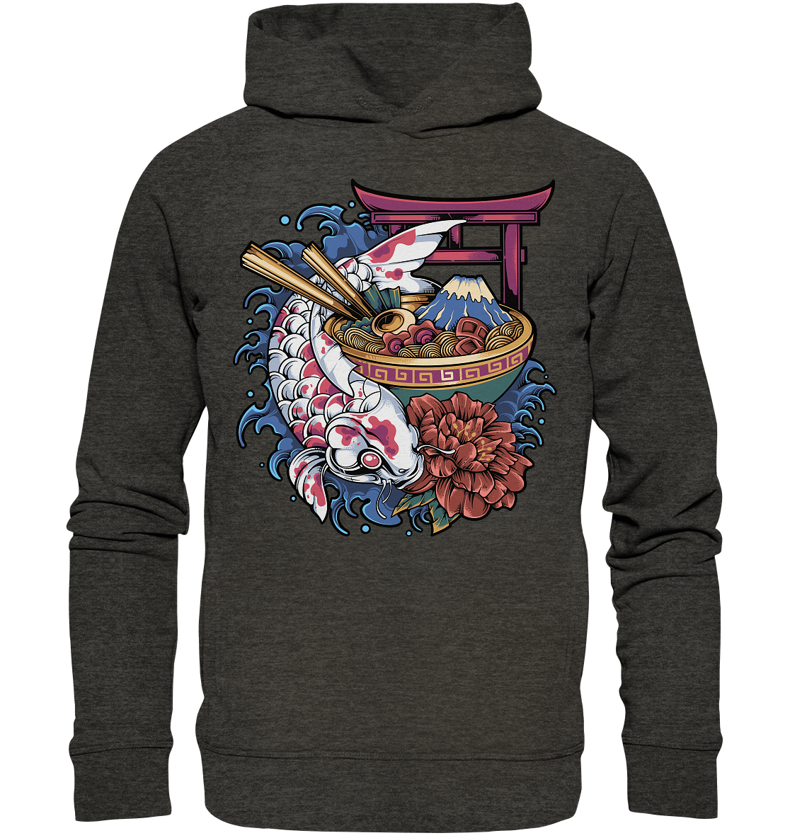 Koi Wave Ramen - Organic Fashion Hoodie