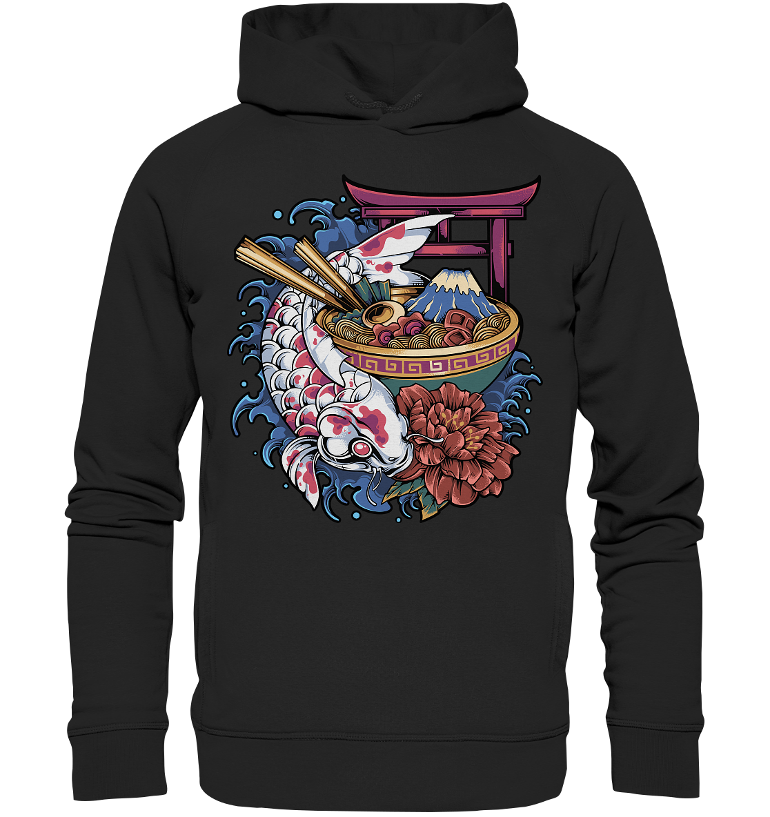Koi Wave Ramen - Organic Fashion Hoodie