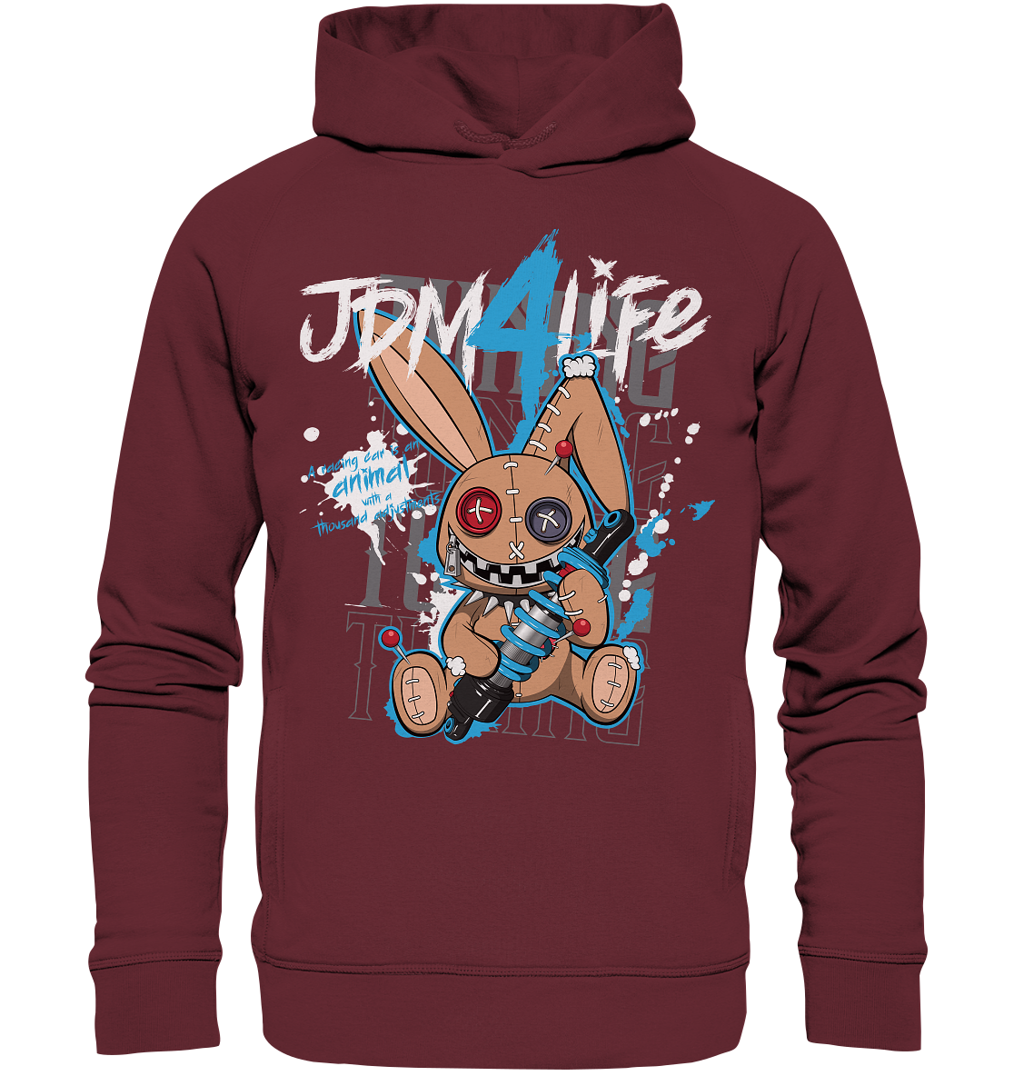 Static Bunny - Organic Fashion Hoodie