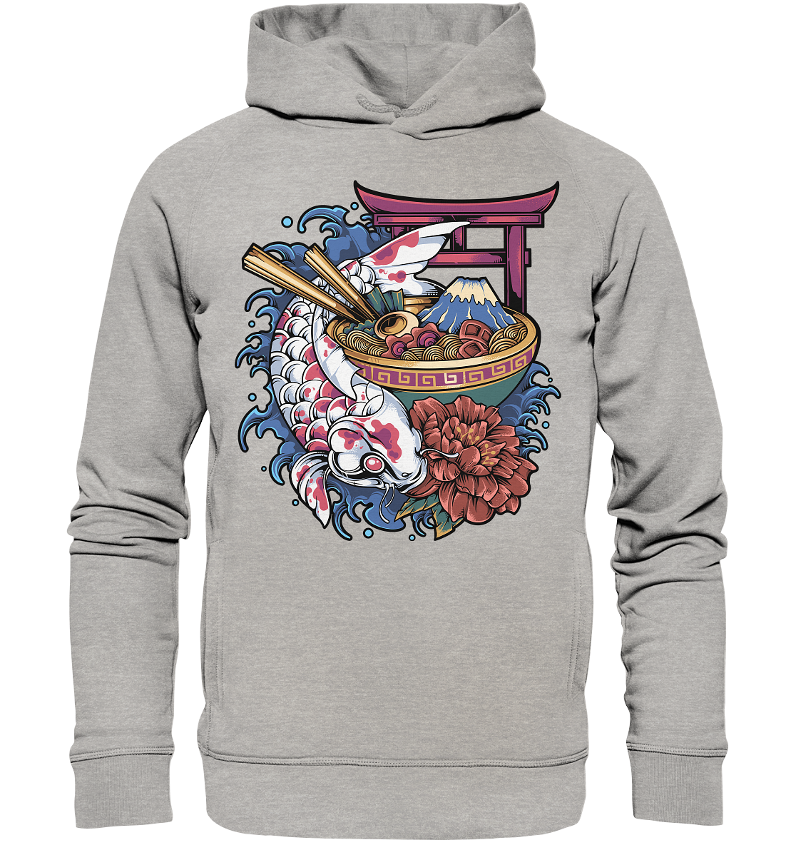 Koi Wave Ramen - Organic Fashion Hoodie