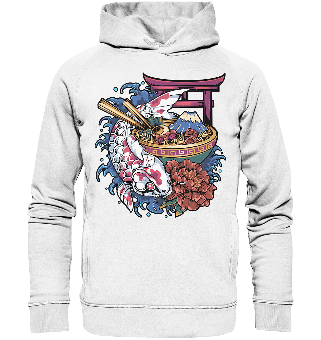 Koi Wave Ramen - Organic Fashion Hoodie