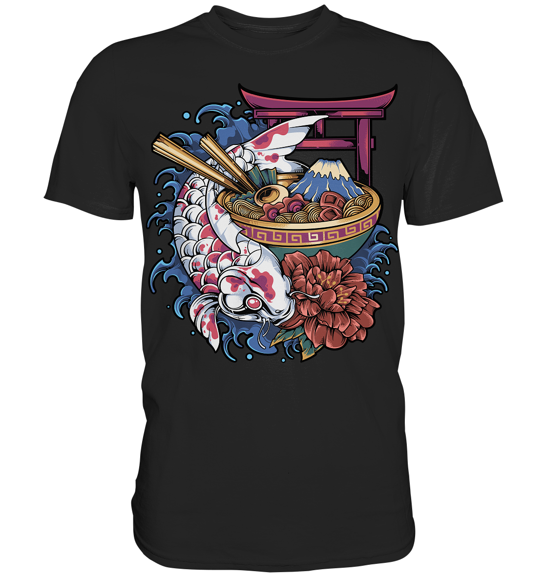 Koi Wave Ramen - Premium Shirt