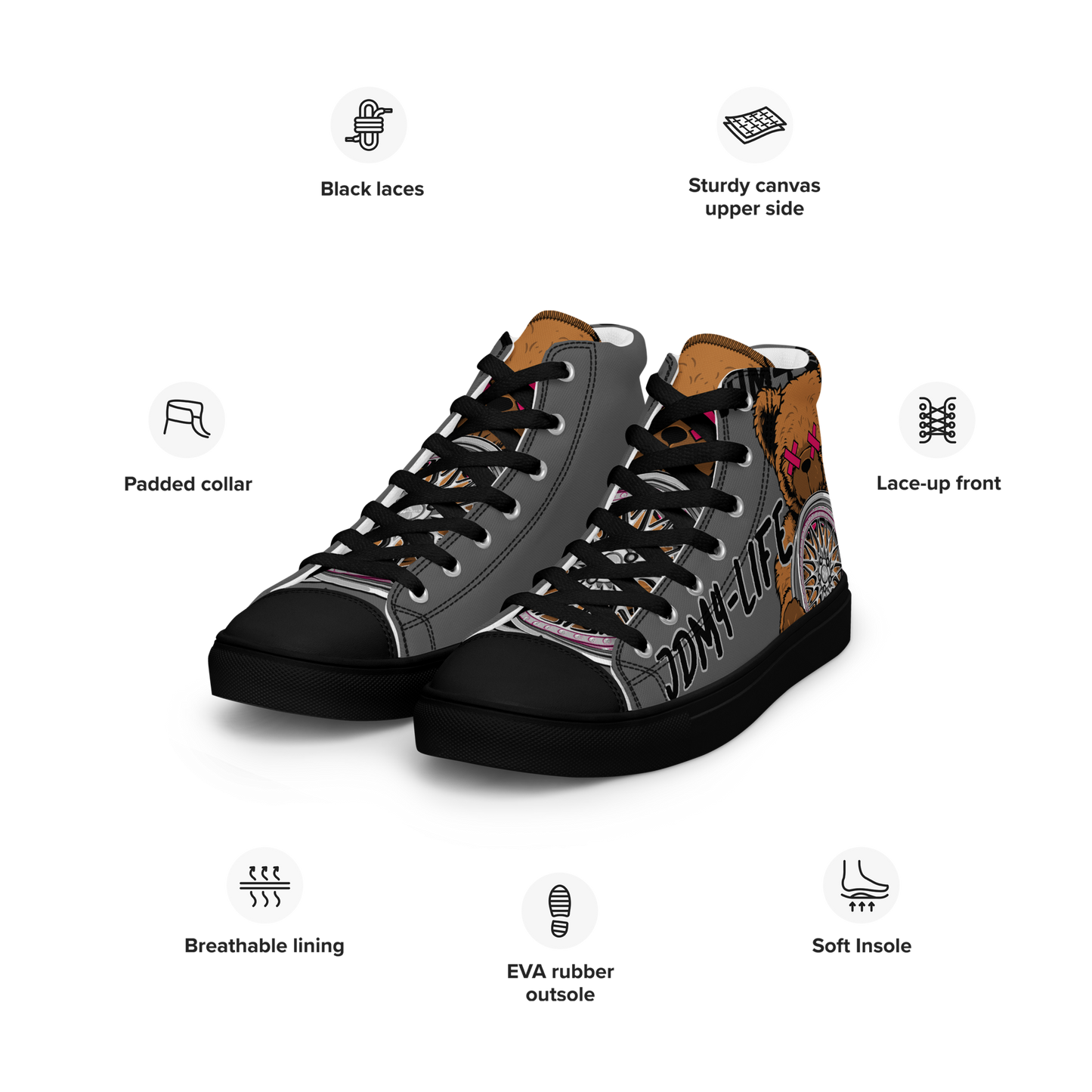 High-Top Leinenschuhe für Herren JDM4-Life