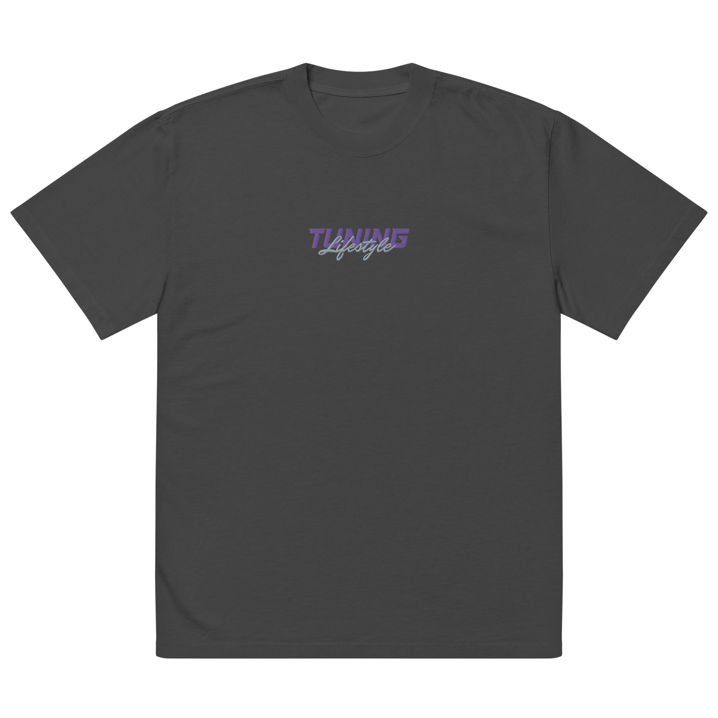 Oversized T-Shirt mit verwaschenem Look Tuning Lifestyle gestickt
