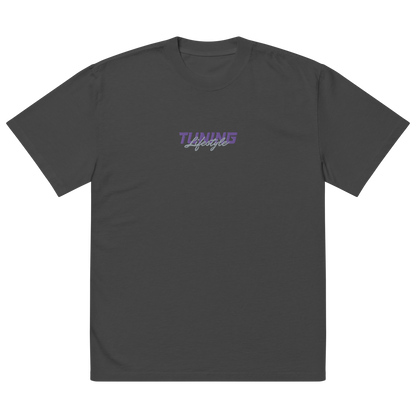 Oversized T-Shirt mit verwaschenem Look Tuning Lifestyle gestickt