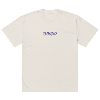 Oversized T-Shirt mit verwaschenem Look Tuning Lifestyle gestickt