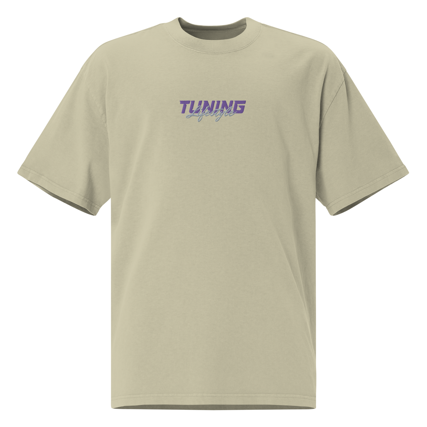 Oversized T-Shirt mit verwaschenem Look Tuning Lifestyle gestickt