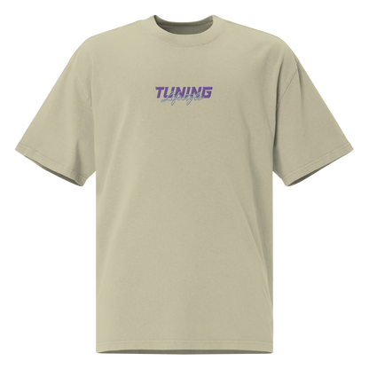 Oversized T-Shirt mit verwaschenem Look Tuning Lifestyle gestickt