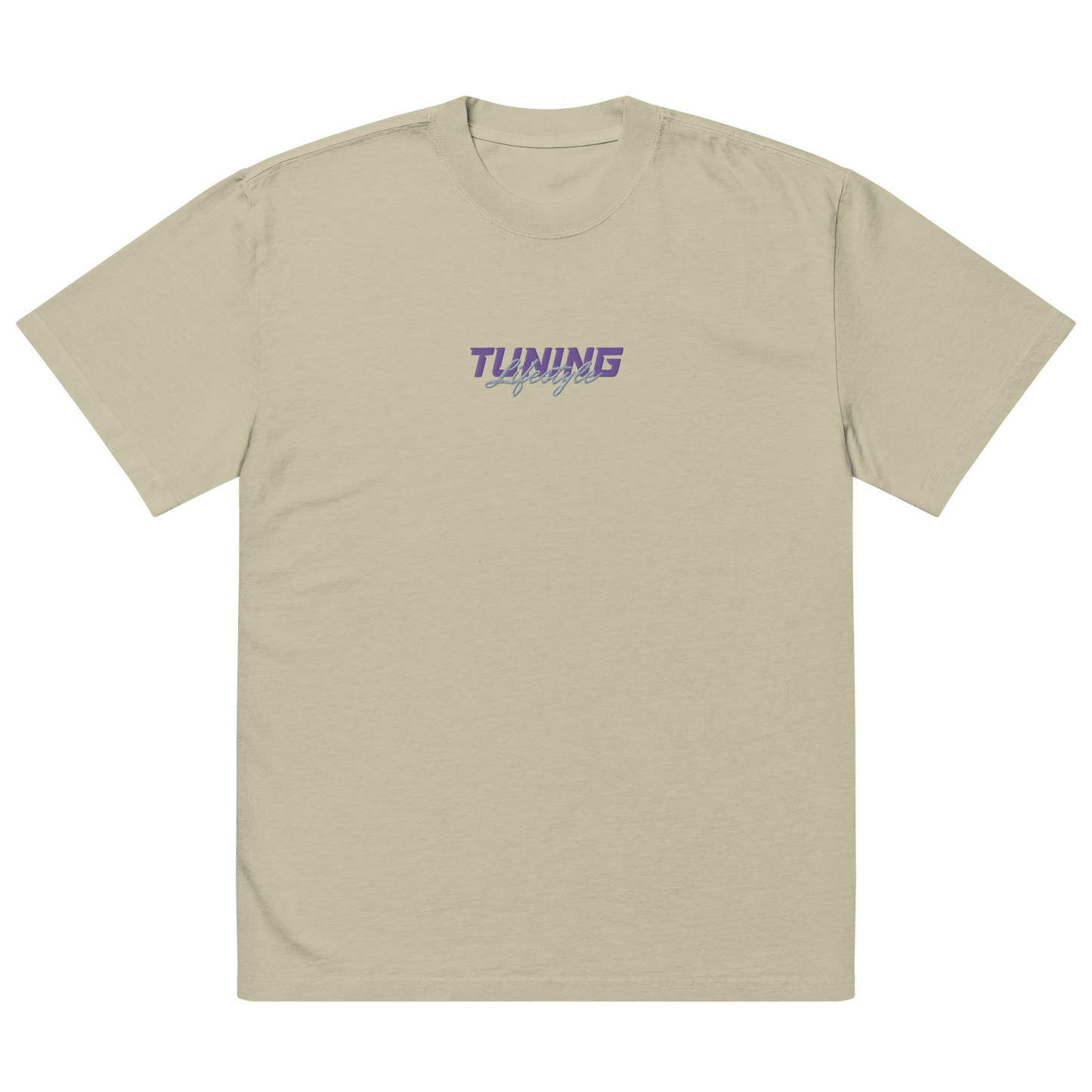 Oversized T-Shirt mit verwaschenem Look Tuning Lifestyle gestickt