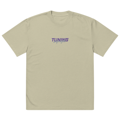 Oversized T-Shirt mit verwaschenem Look Tuning Lifestyle gestickt
