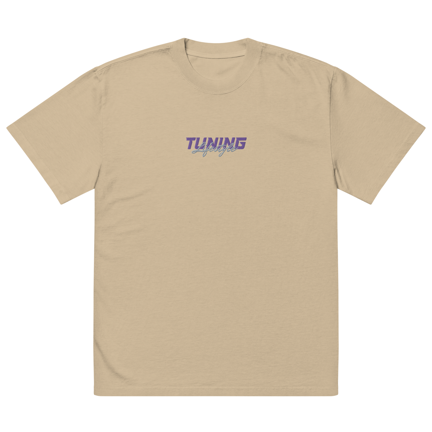 Oversized T-Shirt mit verwaschenem Look Tuning Lifestyle gestickt