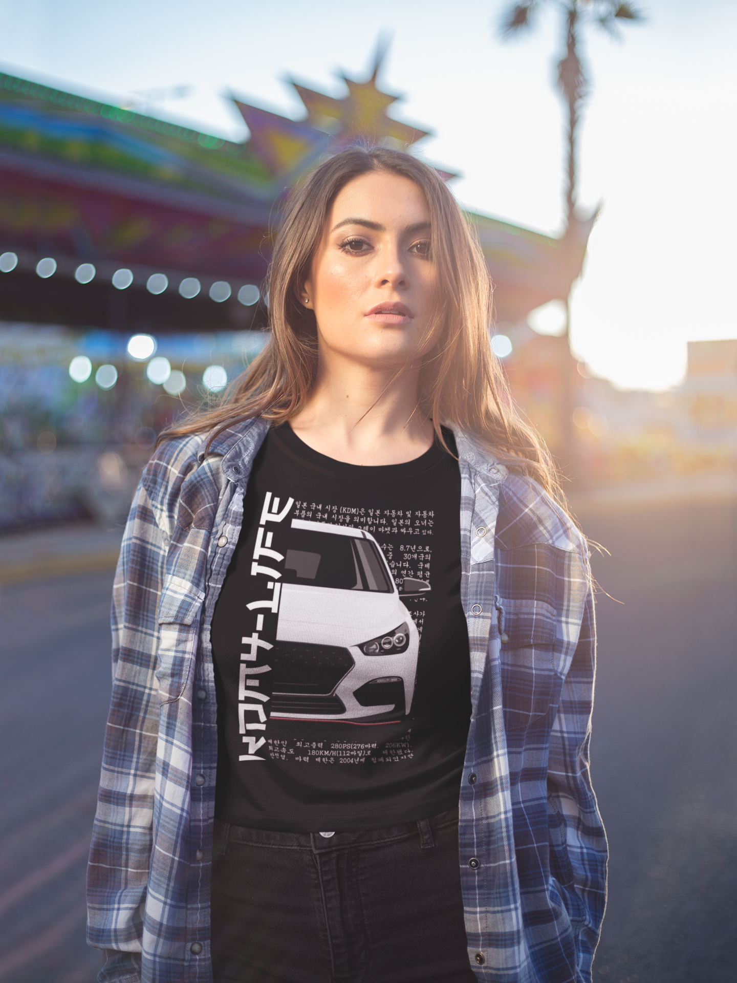 I30N Front White - Ladies Premium Shirt