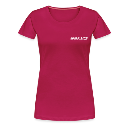Frauen Premium T-Shirt Promo Shirt - dunkles Pink