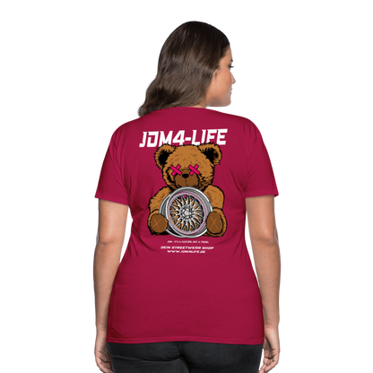 Frauen Premium T-Shirt Promo Shirt - dunkles Pink