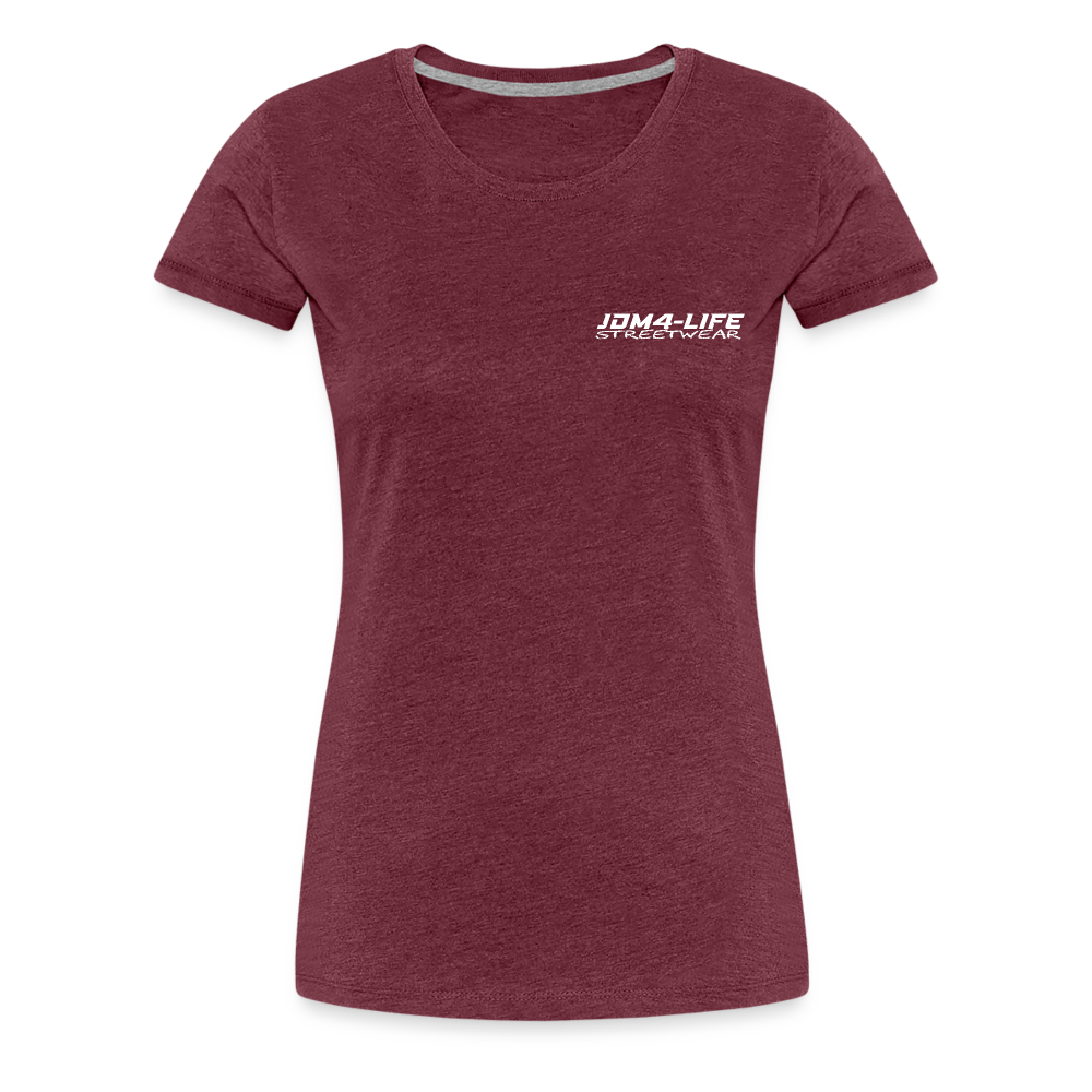 Frauen Premium T-Shirt Promo Shirt - Bordeauxrot meliert