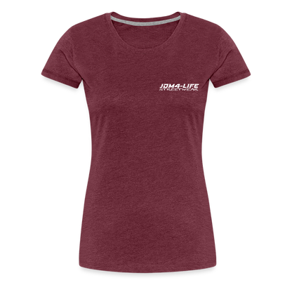Frauen Premium T-Shirt Promo Shirt - Bordeauxrot meliert