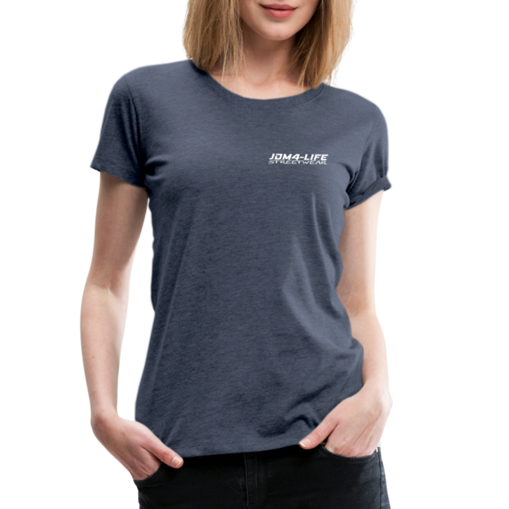 Frauen Premium T-Shirt Promo Shirt - Blau meliert