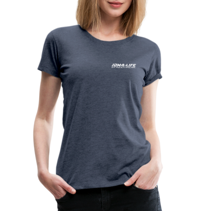 Frauen Premium T-Shirt Promo Shirt - Blau meliert