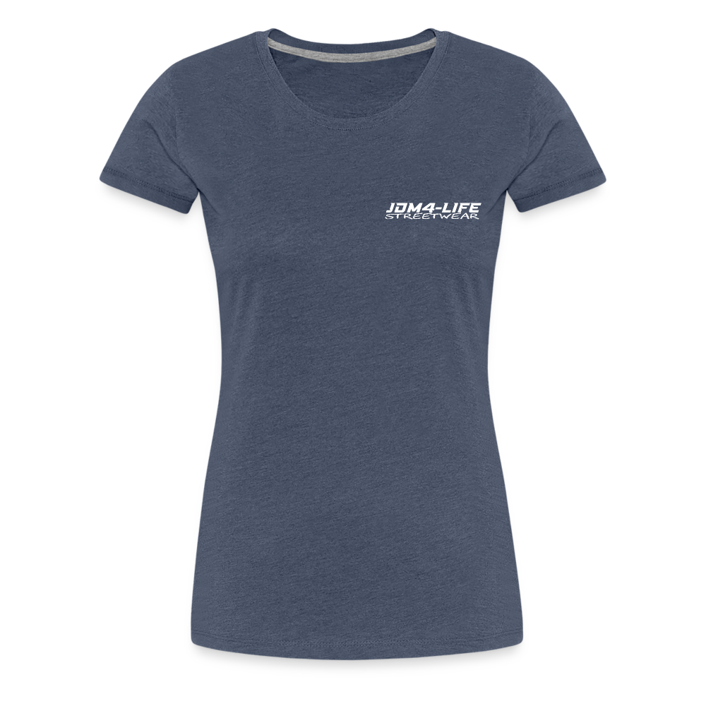 Frauen Premium T-Shirt Promo Shirt - Blau meliert