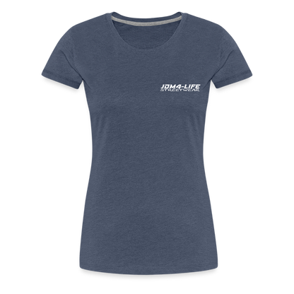 Frauen Premium T-Shirt Promo Shirt - Blau meliert