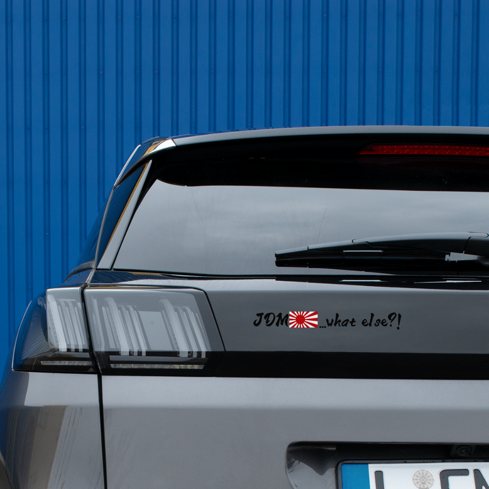 Auto-Aufkleber JDM what else black - Mattweiß