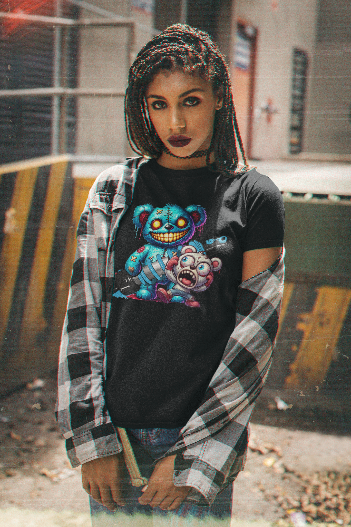 Static Zombie Teddy - Ladies Organic Shirt
