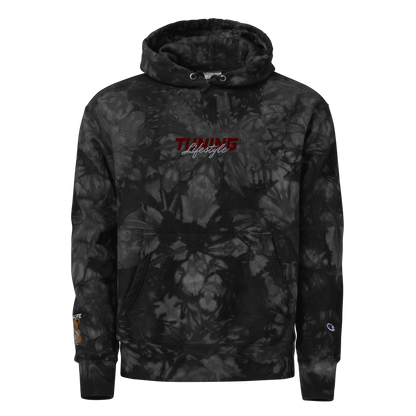 Unisex Champion-Batik-Kapuzenpullover Tuning Lifestyle gestickt