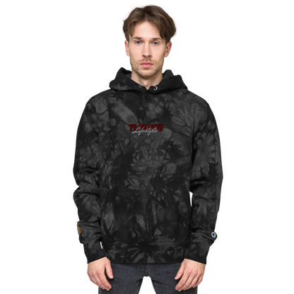 Unisex Champion-Batik-Kapuzenpullover Tuning Lifestyle gestickt