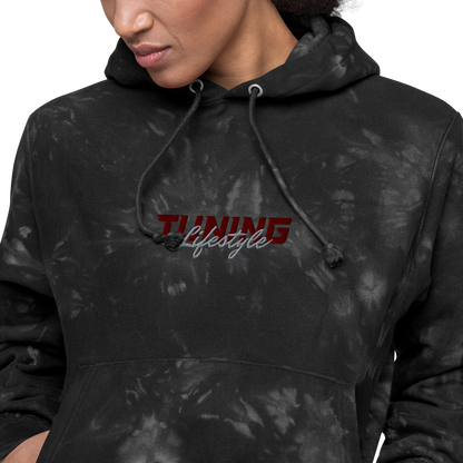Unisex Champion-Batik-Kapuzenpullover Tuning Lifestyle gestickt