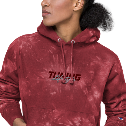 Unisex Champion-Batik-Kapuzenpullover Tuning Lifestyle gestickt