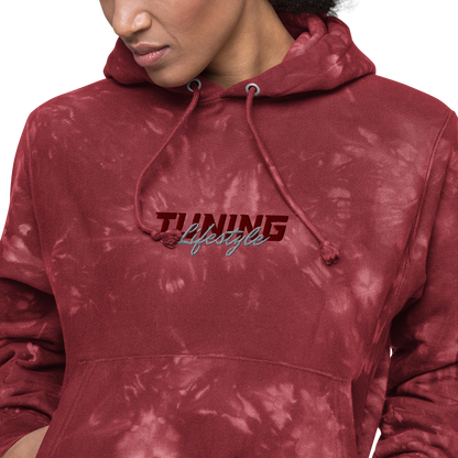 Unisex Champion-Batik-Kapuzenpullover Tuning Lifestyle gestickt